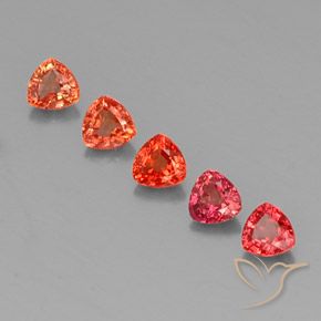1.76캐럿 천연 멀티컬러 사파이어 보석, 트릴리언, 4.1×4.1 mm, VVS-VS