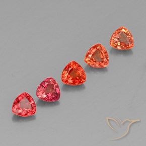1.76캐럿 천연 멀티컬러 사파이어 보석, 트릴리언, 4.1×4.1 mm, VVS-VS