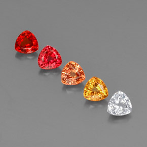 캐럿 천연 멀티컬러 사파이어 보석, 트릴리언, 4.1×4 mm, VVS-VS