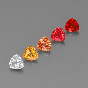 캐럿 천연 멀티컬러 사파이어 보석, 트릴리언, 4.1×4 mm, VVS-VS