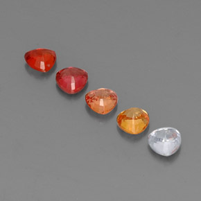 캐럿 천연 멀티컬러 사파이어 보석, 트릴리언, 4.1×4 mm, VVS-VS