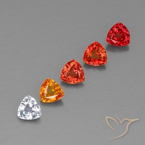 1.64캐럿 천연 멀티컬러 사파이어 보석, 트릴리언, 4.1×4.1 mm, VVS-VS