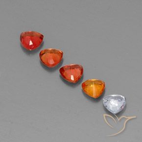 1.64캐럿 천연 멀티컬러 사파이어 보석, 트릴리언, 4.1×4.1 mm, VVS-VS