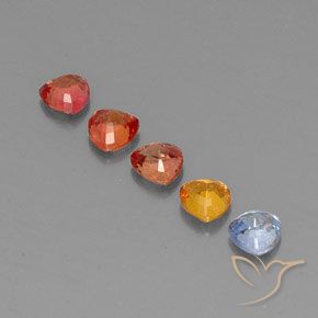 1.78캐럿 천연 멀티컬러 사파이어 보석, 트릴리언, 4.1×4 mm, VVS-VS