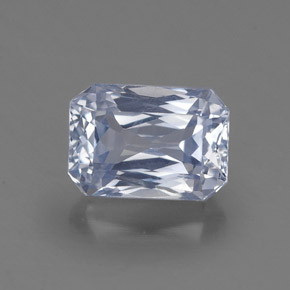 1.85캐럿 천연 라이트 블루 사파이어, 에메랄드 컷, 7.5×5.3 mm, VS
