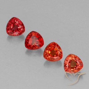 1.62캐럿 천연 인텐스 레드 사파이어 보석, 트릴리언, 4.2×4.1 mm, VS