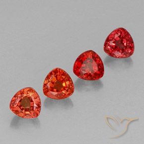 1.62캐럿 천연 인텐스 레드 사파이어 보석, 트릴리언, 4.2×4.1 mm, VS