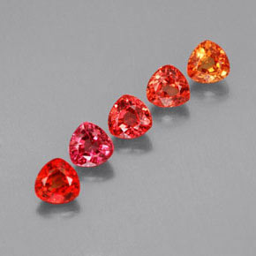 2.07캐럿 천연 멀티컬러 사파이어 보석, 트릴리언, 4.1×4 mm, VVS-VS