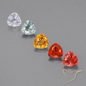 1.78캐럿 천연 멀티컬러 사파이어 보석, 트릴리언, 4.1×4 mm, VS