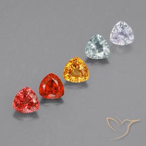 1.78캐럿 천연 멀티컬러 사파이어 보석, 트릴리언, 4.1×4 mm, VS