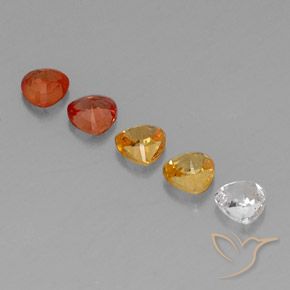 2.09캐럿 천연 멀티컬러 사파이어 보석, 트릴리언, 4.3×4.3 mm, VVS-VS