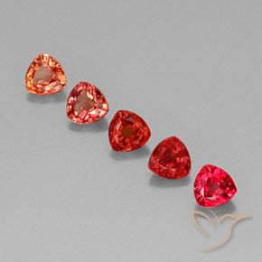 1.74캐럿 천연 멀티컬러 사파이어 보석, 트릴리언, 4.1×4.1 mm, VVS-VS