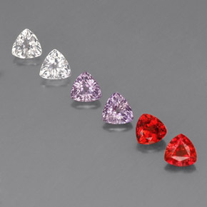 2.01캐럿 천연 멀티컬러 사파이어 보석, 트릴리언, 4.2×4.1 mm, VVS-VS
