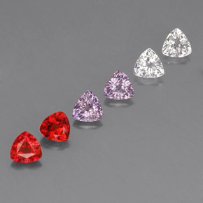 2.01캐럿 천연 멀티컬러 사파이어 보석, 트릴리언, 4.2×4.1 mm, VVS-VS