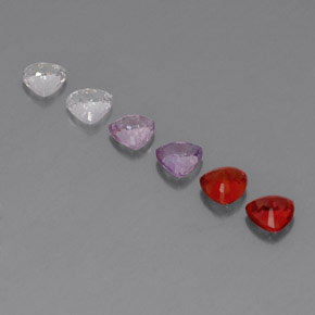 2.01캐럿 천연 멀티컬러 사파이어 보석, 트릴리언, 4.2×4.1 mm, VVS-VS
