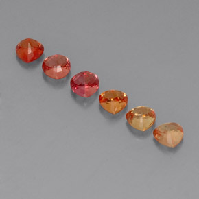 캐럿 천연 멀티컬러 사파이어 보석, 트릴리언, 4.2×4.1 mm, VVS-VS