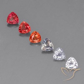 1.97캐럿 천연 멀티컬러 사파이어 보석, 트릴리언, 4.1×4 mm, VVS-VS