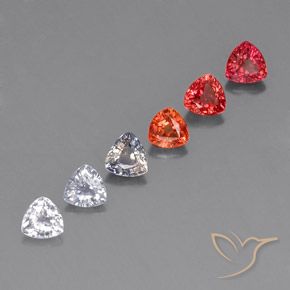 1.97캐럿 천연 멀티컬러 사파이어 보석, 트릴리언, 4.1×4 mm, VVS-VS