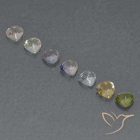2.39캐럿 천연 멀티컬러 사파이어 보석, 트릴리언, 4×4 mm, VVS-VS