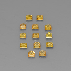 캐럿 천연 골든 옐로우 사파이어 보석, 스퀘어, 2.8×2.8 mm, VVS-VS