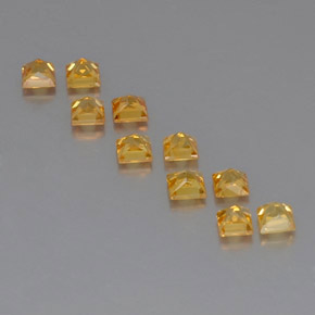캐럿 천연 골든 옐로우 사파이어 보석, 스퀘어, 3.2×3.2 mm, VVS-VS