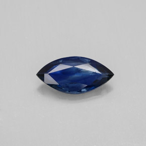 0.79캐럿 천연 딥 블루 사파이어, 마퀴즈, 8.9×4.3 mm, VS