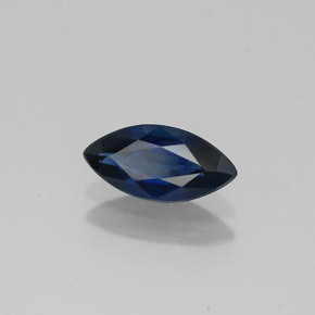 0.83캐럿 천연 딥 블루 사파이어, 마퀴즈, 8.8×4.3 mm, VS