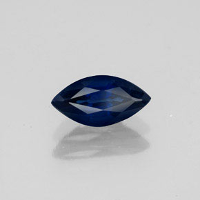 1.04캐럿 천연 딥 블루 사파이어, 마퀴즈, 8.9×4.5 mm, VS-SI