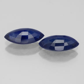 캐럿 천연 딥 블루 사파이어 보석, 마퀴즈, 9.2×4.8 mm, VVS-VS