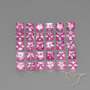 5.01캐럿 천연 딥 핑크 사파이어 보석, 정사각형, VVS-VS