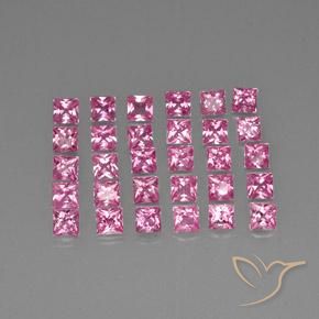 5.70캐럿 천연 미디엄 핑크 사파이어 보석, 정사각형, VVS-VS
