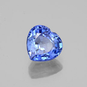 1.21캐럿 천연 블루 사파이어, 하트 모양, 6.4×6.1 mm, VS