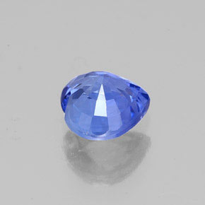 1.21캐럿 천연 블루 사파이어, 하트 모양, 6.4×6.1 mm, VS