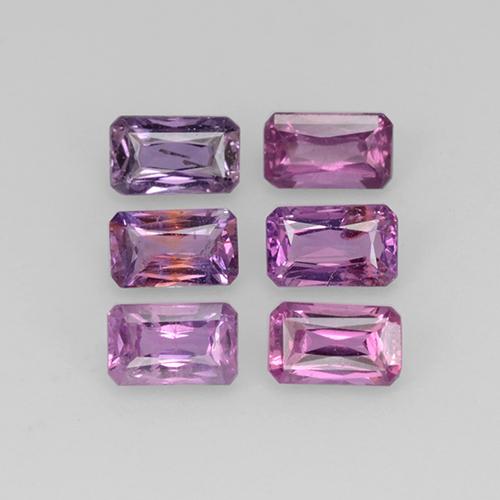 2.16캐럿 천연 멀티컬러 사파이어 보석, 에메랄드 컷, 5×3 mm, VS