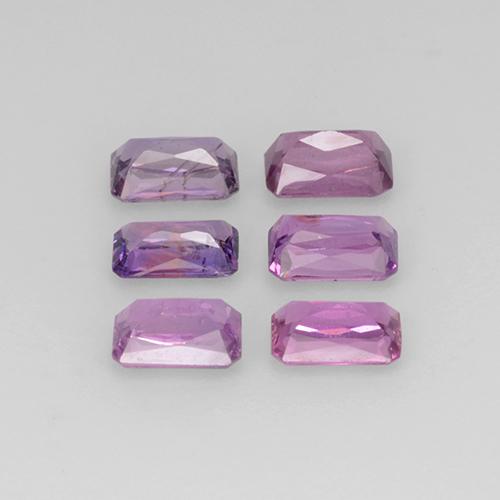 2.16캐럿 천연 멀티컬러 사파이어 보석, 에메랄드 컷, 5×3 mm, VS