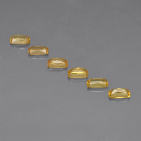 캐럿 천연 골든 옐로우 사파이어 보석, 에메랄드 컷, 4.9×3 mm, VS