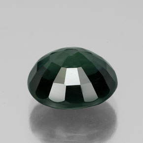 5.99캐럿 천연 푸르스름한 그린 사파이어, 타원형 컷, 10.7×9.5 mm, VVS
