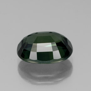 4.29캐럿 천연 푸르스름한 그린 사파이어, 타원형 컷, 10.7×8.3 mm, VVS