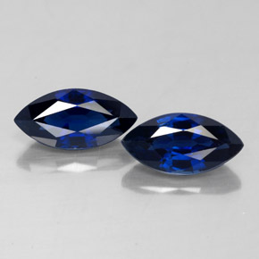 캐럿 천연 딥 블루 사파이어 보석, 마퀴즈, 9.1×4.5 mm, VS