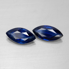 캐럿 천연 딥 블루 사파이어 보석, 마퀴즈, 8.8×4.6 mm, VS