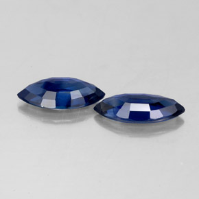 캐럿 천연 딥 블루 사파이어 보석, 마퀴즈, 8.8×4.6 mm, VS