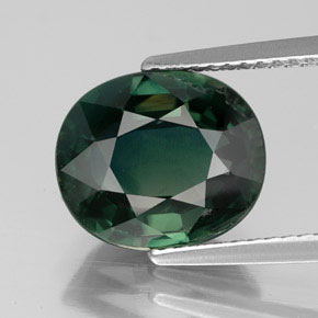 5.15캐럿 천연 블루 그린 사파이어, 타원형 컷, 11×9.4 mm, VVS-VS