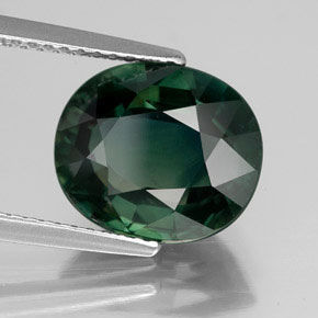 5.15캐럿 천연 블루 그린 사파이어, 타원형 컷, 11×9.4 mm, VVS-VS