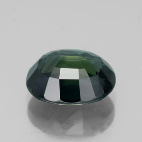 5.15캐럿 천연 블루 그린 사파이어, 타원형 컷, 11×9.4 mm, VVS-VS