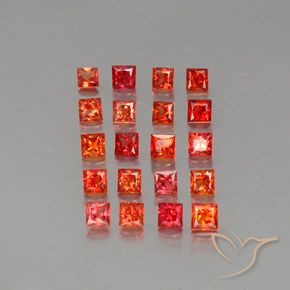 3.03캐럿 천연 밝은 크림슨 레드 사파이어 보석, 스퀘어, 2.7×2.7 mm, VVS-VS