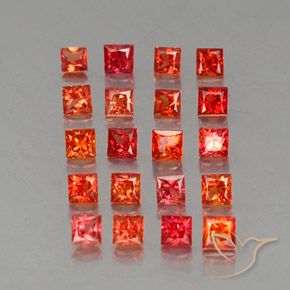3.03캐럿 천연 밝은 크림슨 레드 사파이어 보석, 스퀘어, 2.7×2.7 mm, VVS-VS