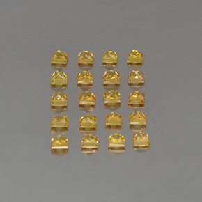 캐럿 천연 골든 옐로우 사파이어 보석, 스퀘어, 2.8×2.8 mm, VVS-VS