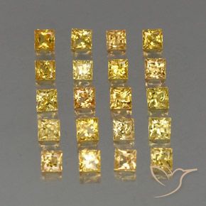 3.14캐럿 천연 골든 사파이어 보석, 스퀘어, 2.8×2.7 mm, VVS-VS