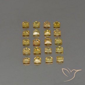 3.14캐럿 천연 골든 사파이어 보석, 스퀘어, 2.8×2.7 mm, VVS-VS
