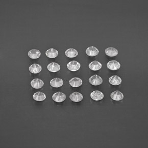 캐럿 천연 화이트 사파이어 보석, 라운드 컷, 2.31 mm, VVS-VS